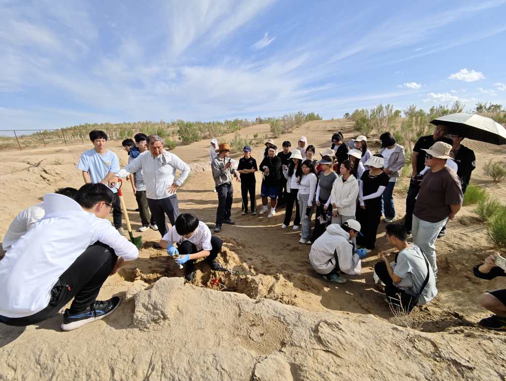 民勤沙生植物园迎来清华大学与兰州大学研学团队